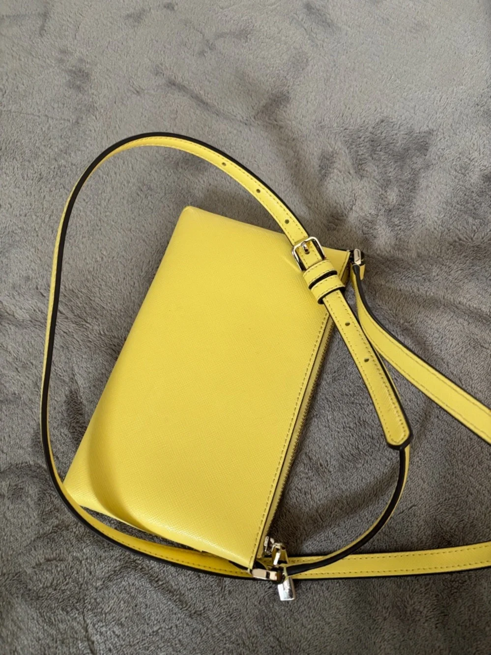 Kate Spade‎ Sadie Saffiano Leather Top Zip Yellow Crossbody Bag